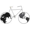 BICICLETA PARED 74X43 CM. RUEDAS MAPAMUNDI