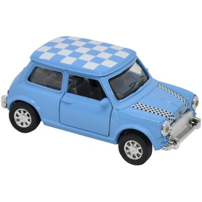 COCHE MINI COOPER AZUL ESCALA 1 32 -8 CM