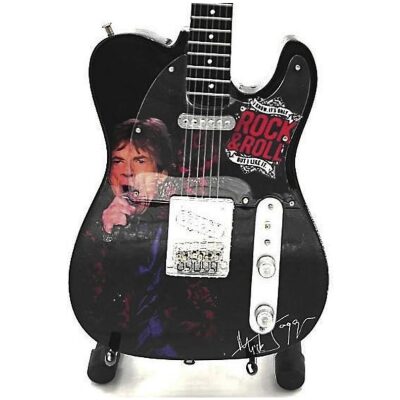 MINIATURA MUSICAL GUITARA 24 CM  ROLLING STONES