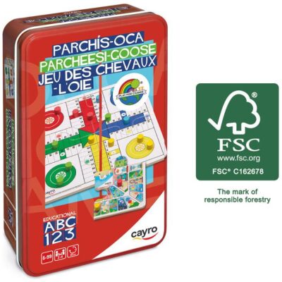 PARCHIS-OCA MODELO PUZZLE DE VIAJE EN CAJA LATA