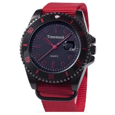 RELOJ PULSERA TIMEMARK LONA ROJA