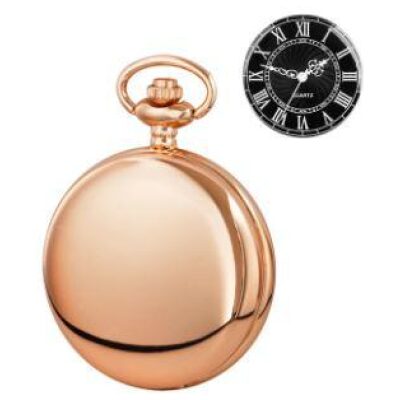 RELOJ BOLSILLO CUARZO DORADO LISO ESF  BL o NEG