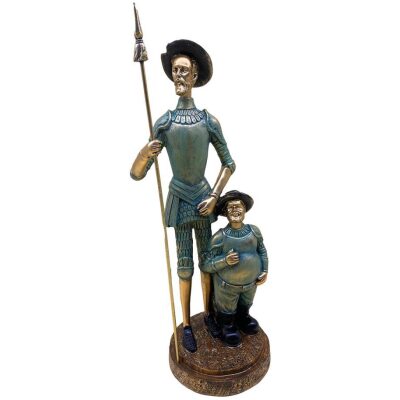 FIGURA QUIJOTE SANCHO RESINA  35cm