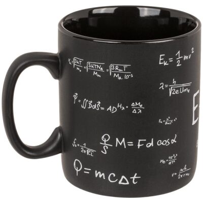 TAZA NEGRA MATEMATICAS 1 LITRO