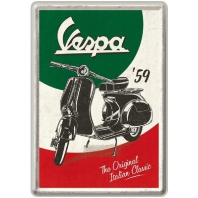 CHAPA 10X14 CM VESPA ORIGINAL THE ITALIAN CLASSIC