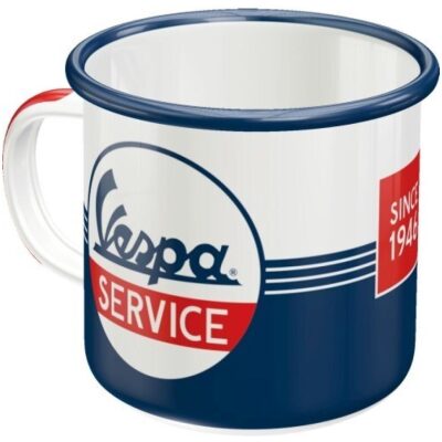 TAZA ESMALTADA VESPA SERVICIO