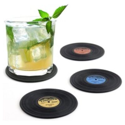 POSAVASOS DISCOS VINILO SILICONA