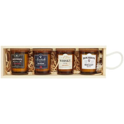 SET 4 VELAS WHISKY