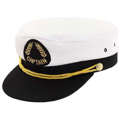 GORRA PLATO DE CAPITAN BLANCA